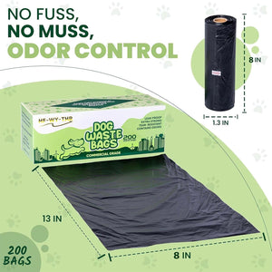 Dog waste bags dimensions