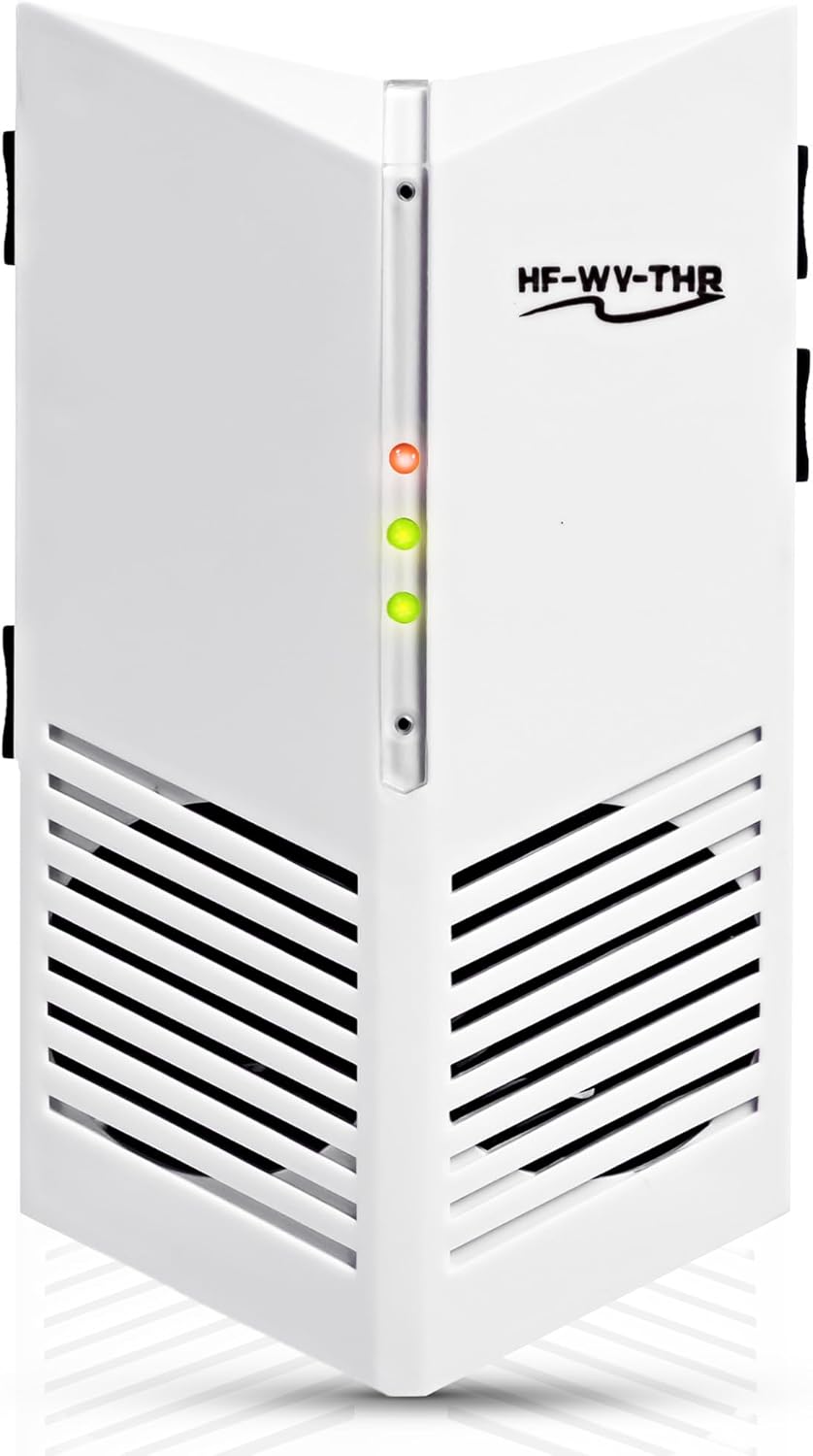 White hf-why-thr bat repellent electronic device with a transparent stripe